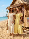 ZARA Anglaise Off-Shoulder Maxi Dress