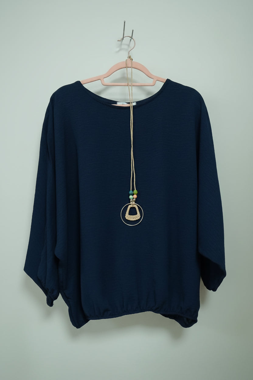 Trudy Khaki Necklace Top