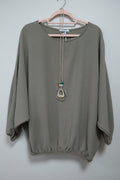 Trudy Khaki Necklace Top
