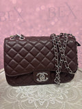 Chocolate Quilted Chain Shoulder Bag