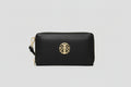 Black Faux Leather Wristlet & Crossbody Bag