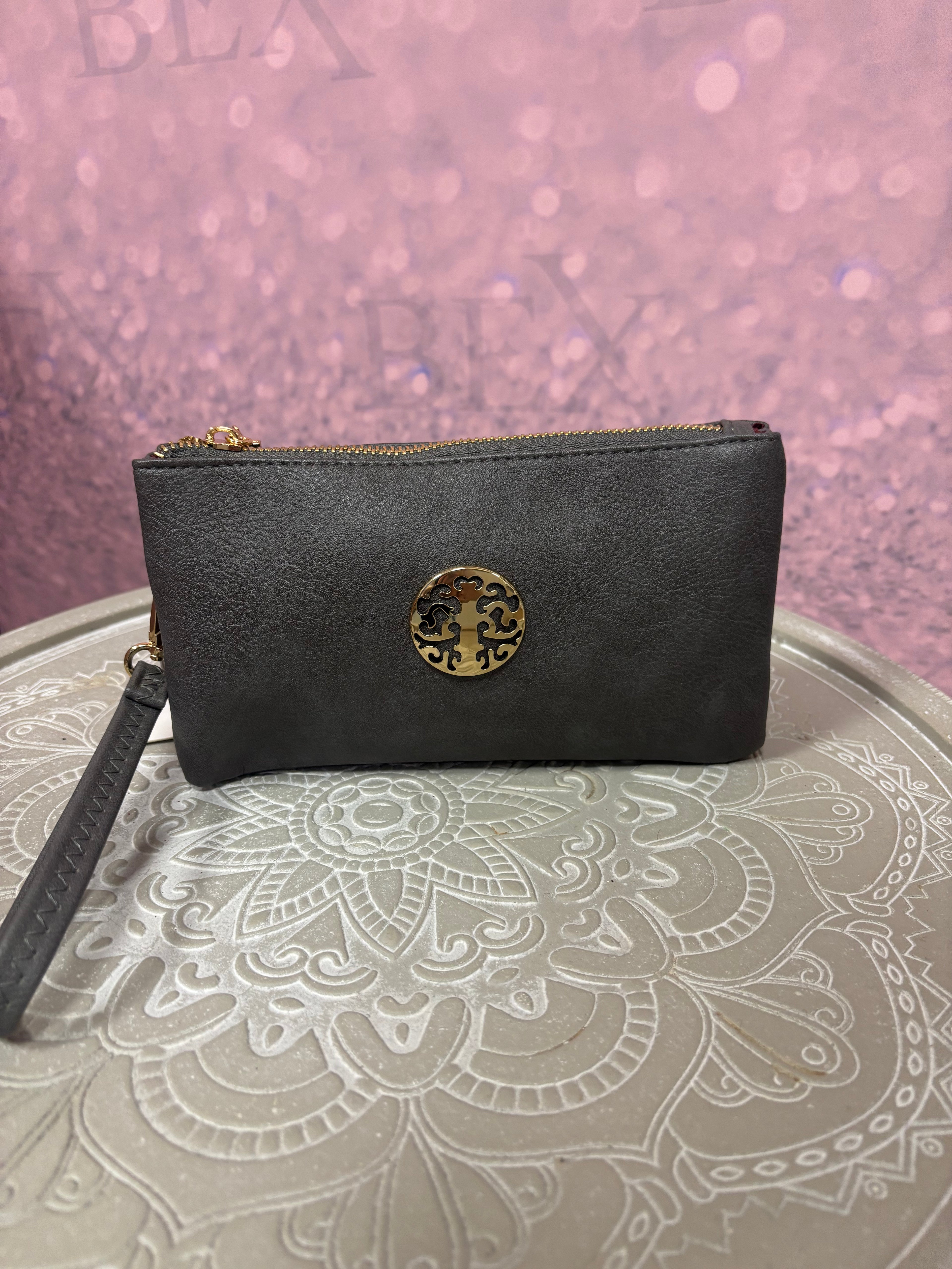 Beige Wristlet & Crossbody Bag