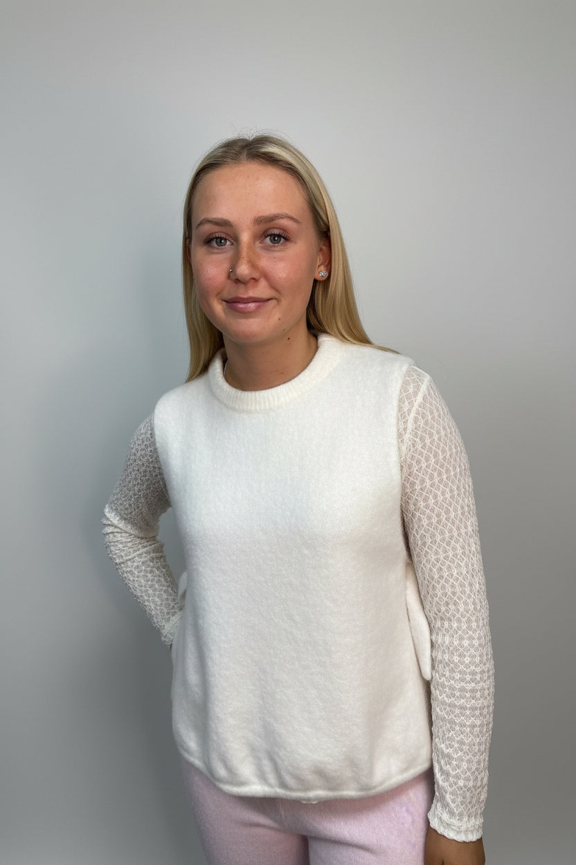 White Tank Top with Side Tie
