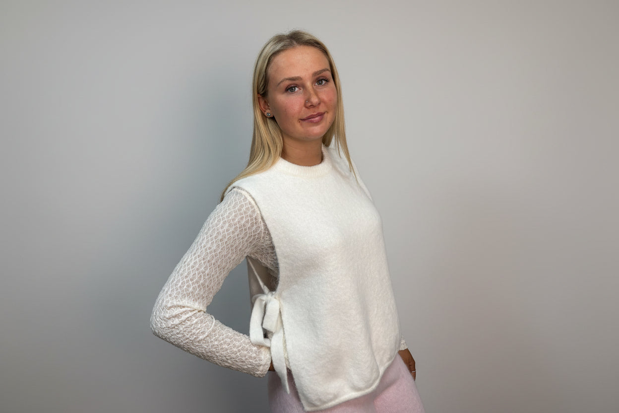 White Tank Top with Side Tie