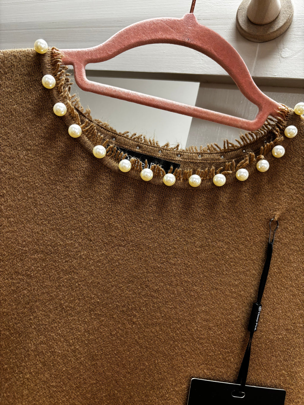 Knit Jumper Dress - Camel