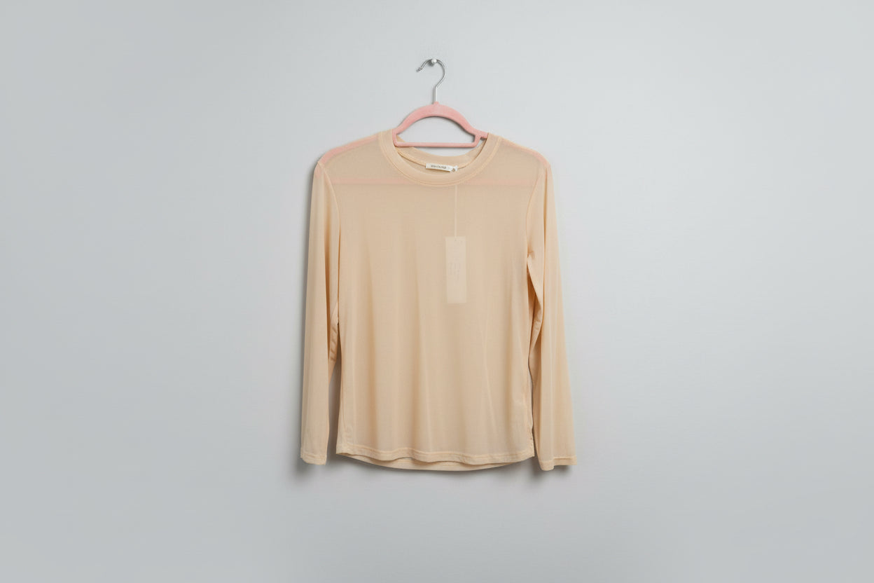 Nude Sheer Long Sleeve Top