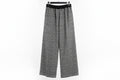 Wool Feel Barrel Trousers - Grey Check Pattern