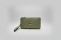 Sage Faux Leather Wristlet & Crossbody Bag