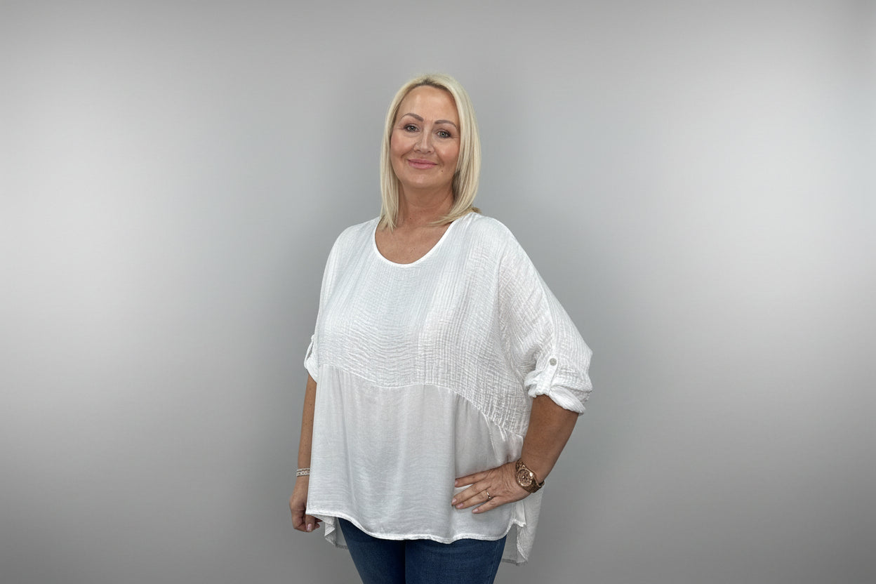 Tia Pink Loose Fit Floaty Top