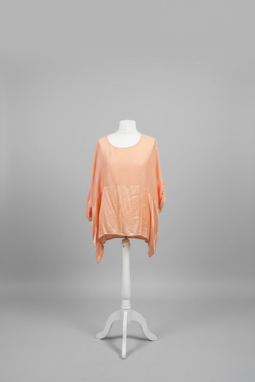 Tia Pink Loose Fit Floaty Top