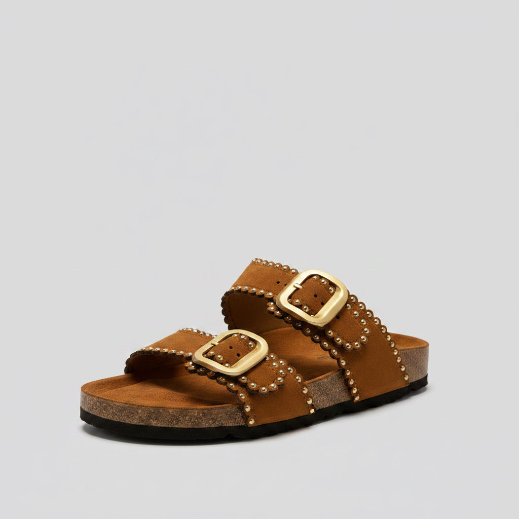 Saran Double Strap Mules