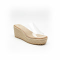 LINZI Clear Perspex Wedge Mules