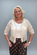 GRACE Crochet Button Front Cardigan Top