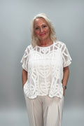 LARA Crochet Boho Tie Side Top