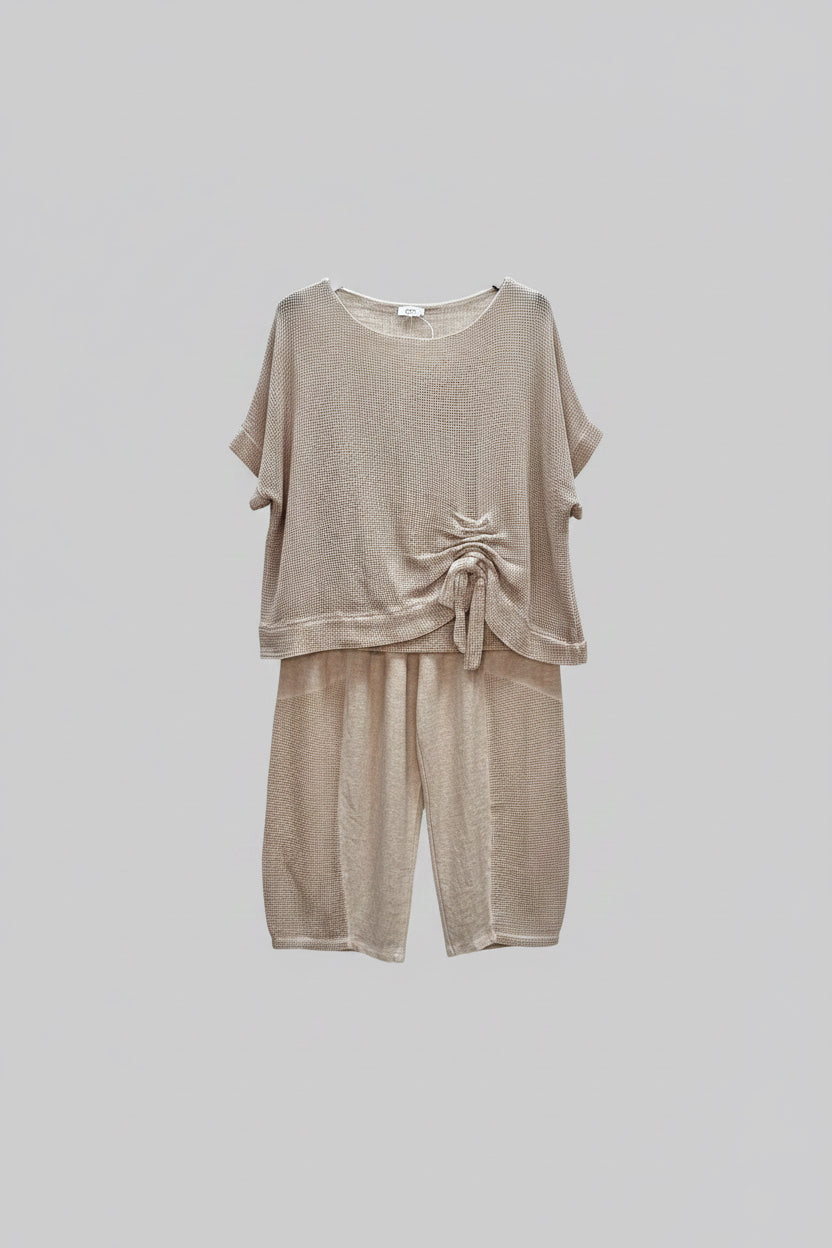 TIFFANY Cotton Harem TROUSERS with Mesh Detailing