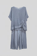 TIFFANY Cotton Harem TROUSERS with Mesh Detailing