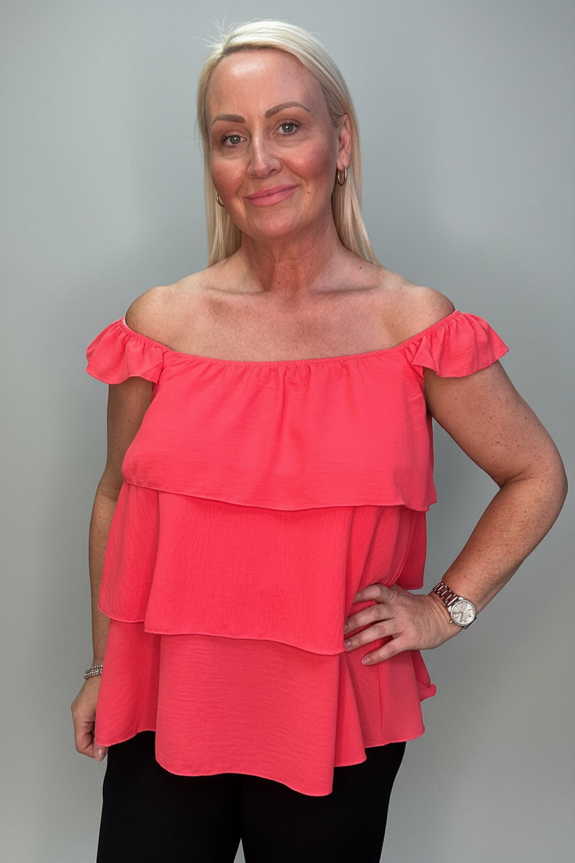 RITA Sleeveless Ruffle Layer Top