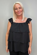 RITA Sleeveless Ruffle Layer Top