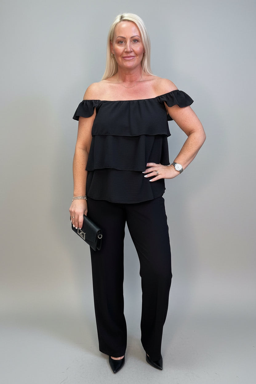 RITA Sleeveless Ruffle Layer Top