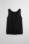 TINA Cotton Sleeveless Bubble Hem Vest