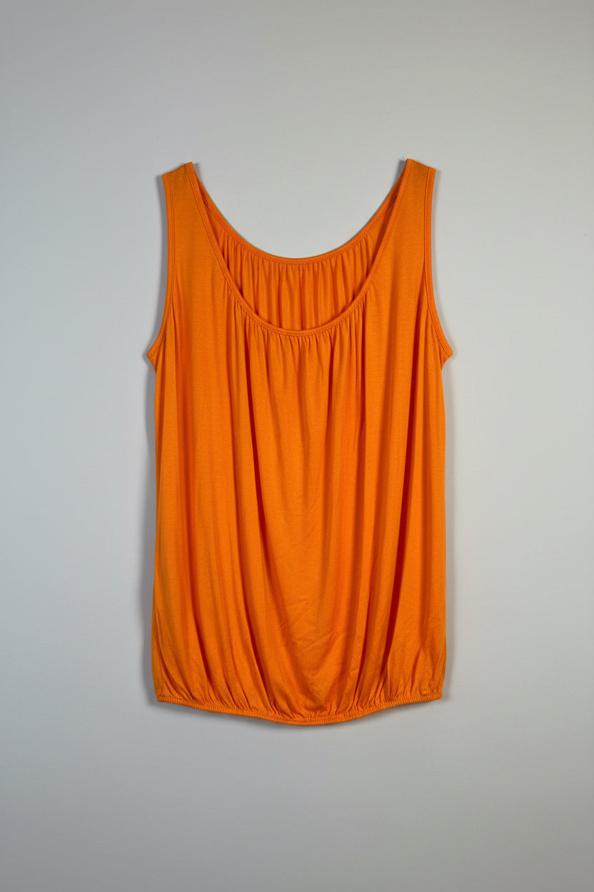 TINA Cotton Sleeveless Bubble Hem Vest