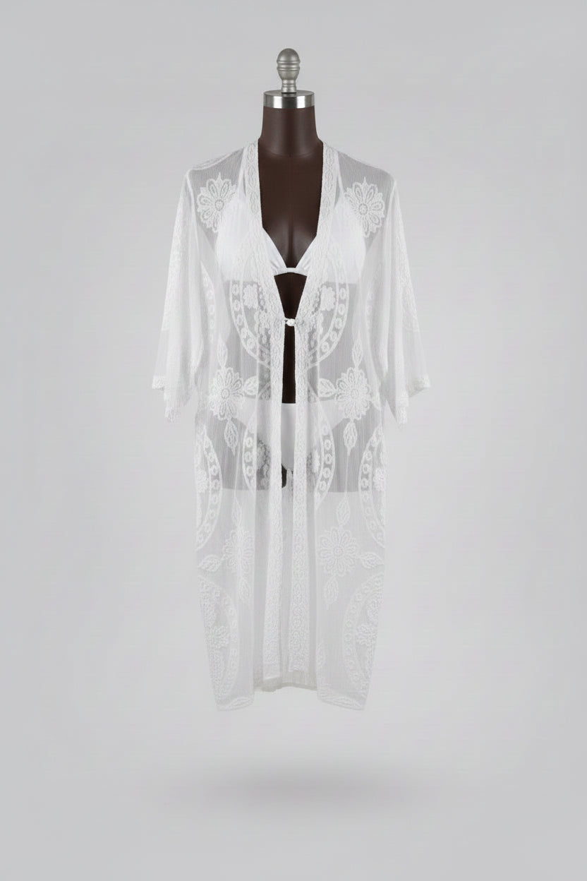 LUCIA Lace Kaftan Beach Cover-Up