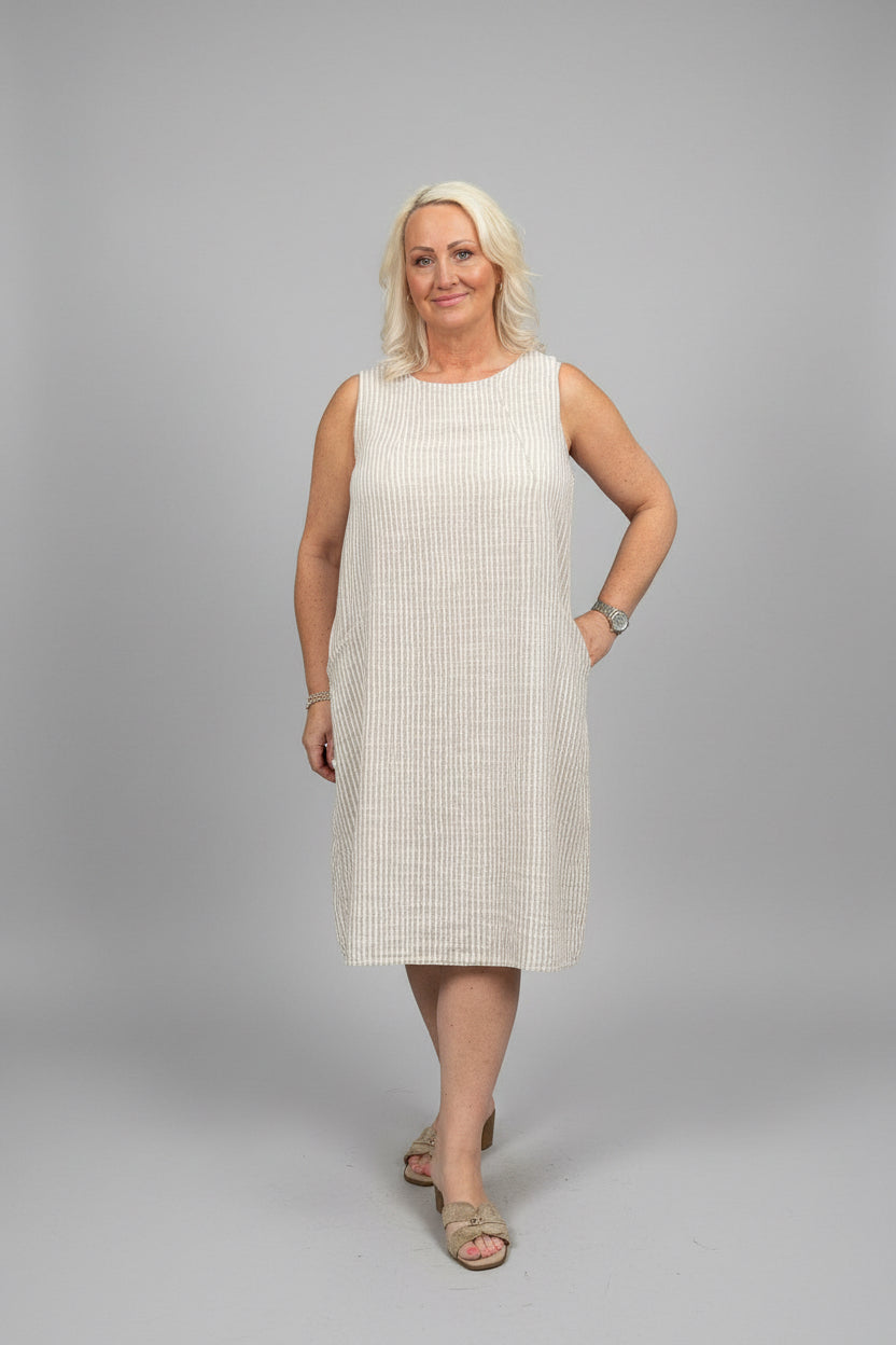EVA Loose Fit Thin Strap Midi Dress