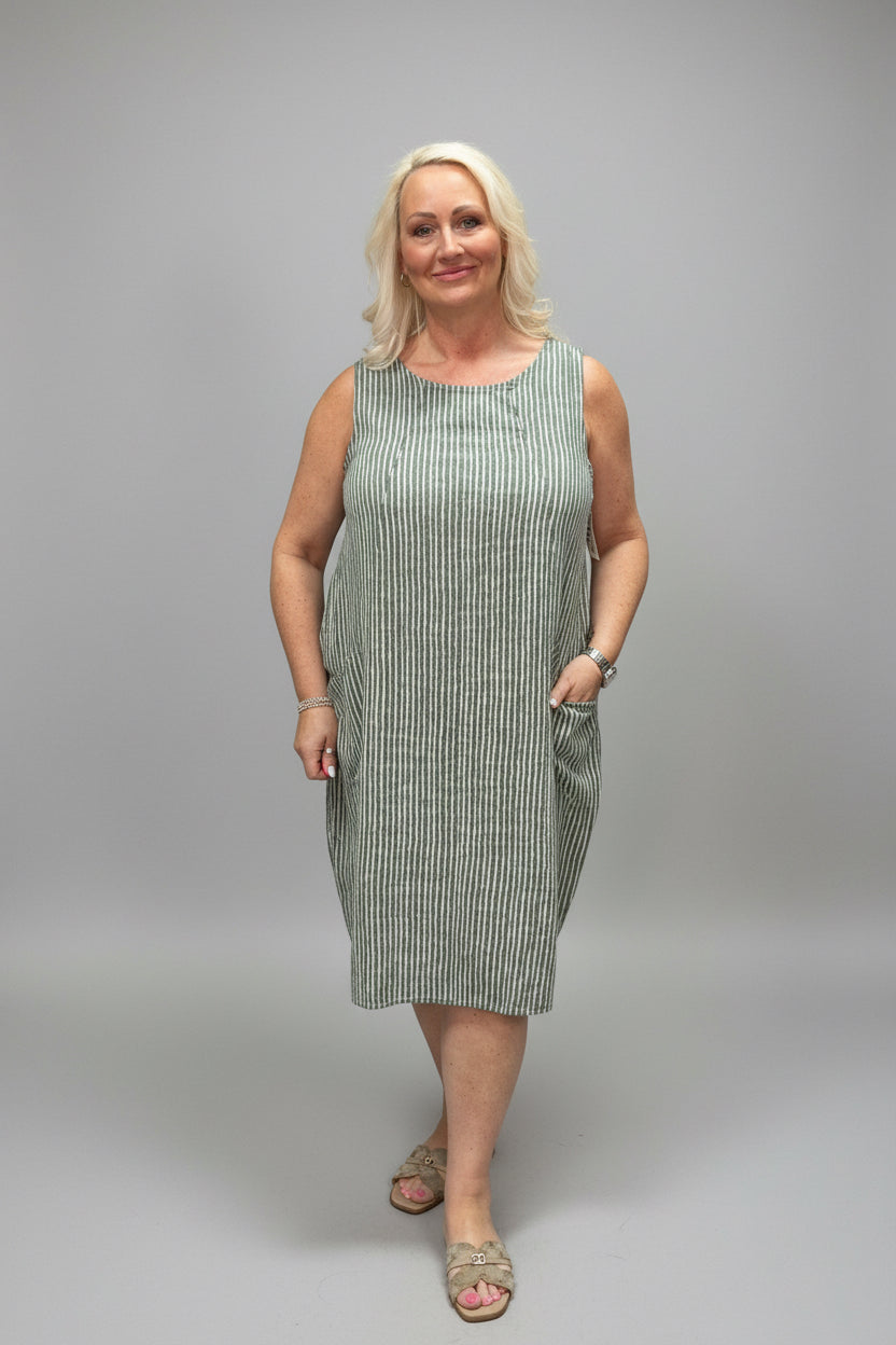 EVA Loose Fit Thin Strap Midi Dress