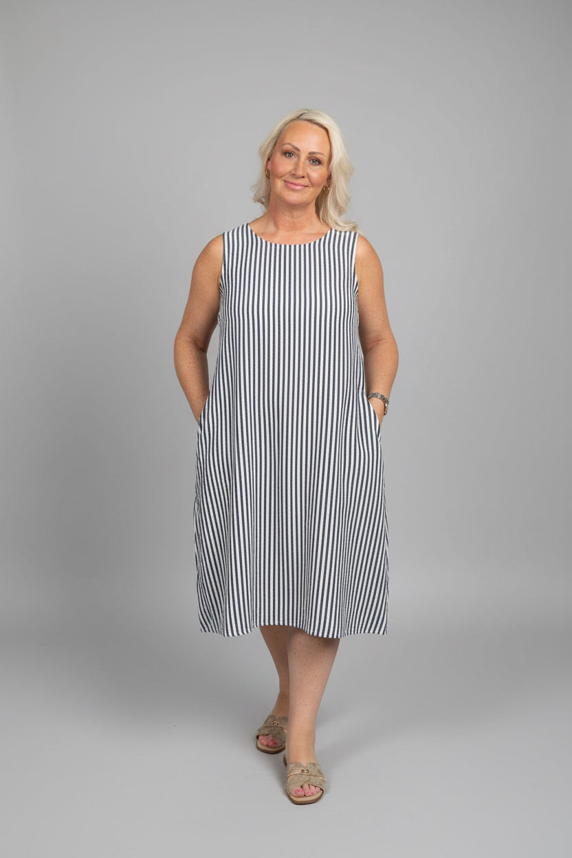 EVA Loose Fit Thin Strap Midi Dress