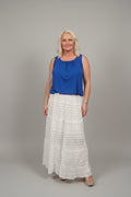 LENA Full Length Cotton & Lace Skirt