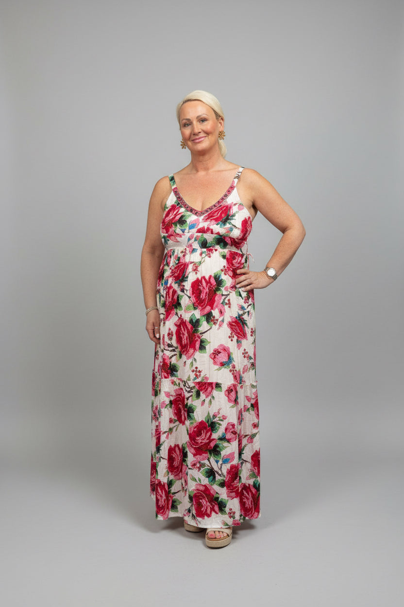 PRIMROSE Floral Embroidered Maxi Dress