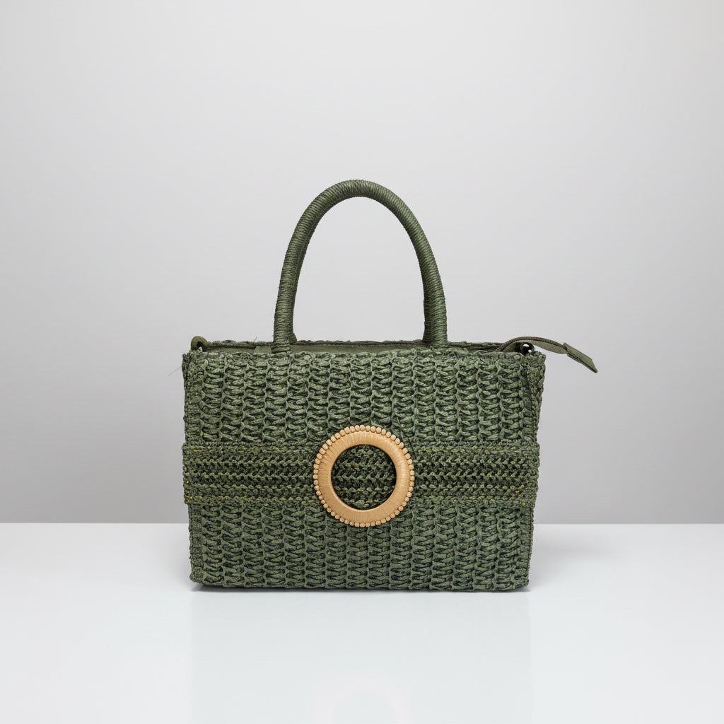IRIS Woven Basket Bag