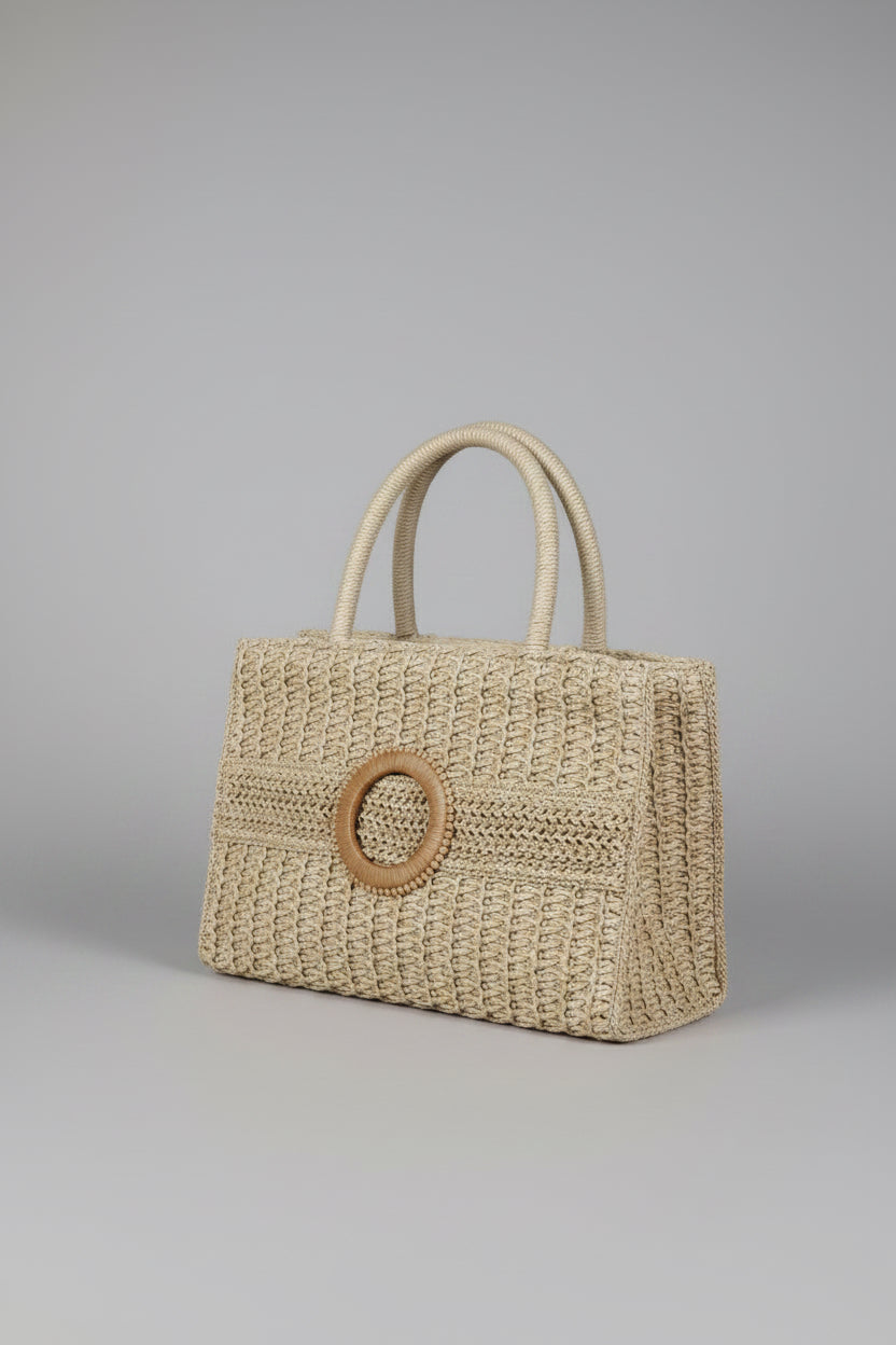 IRIS Woven Basket Bag