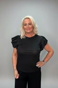 ALEXA Frill Cap Sleeve Tee