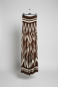 KATHY Abstract Print Strapless Wide Leg Jumpsuit