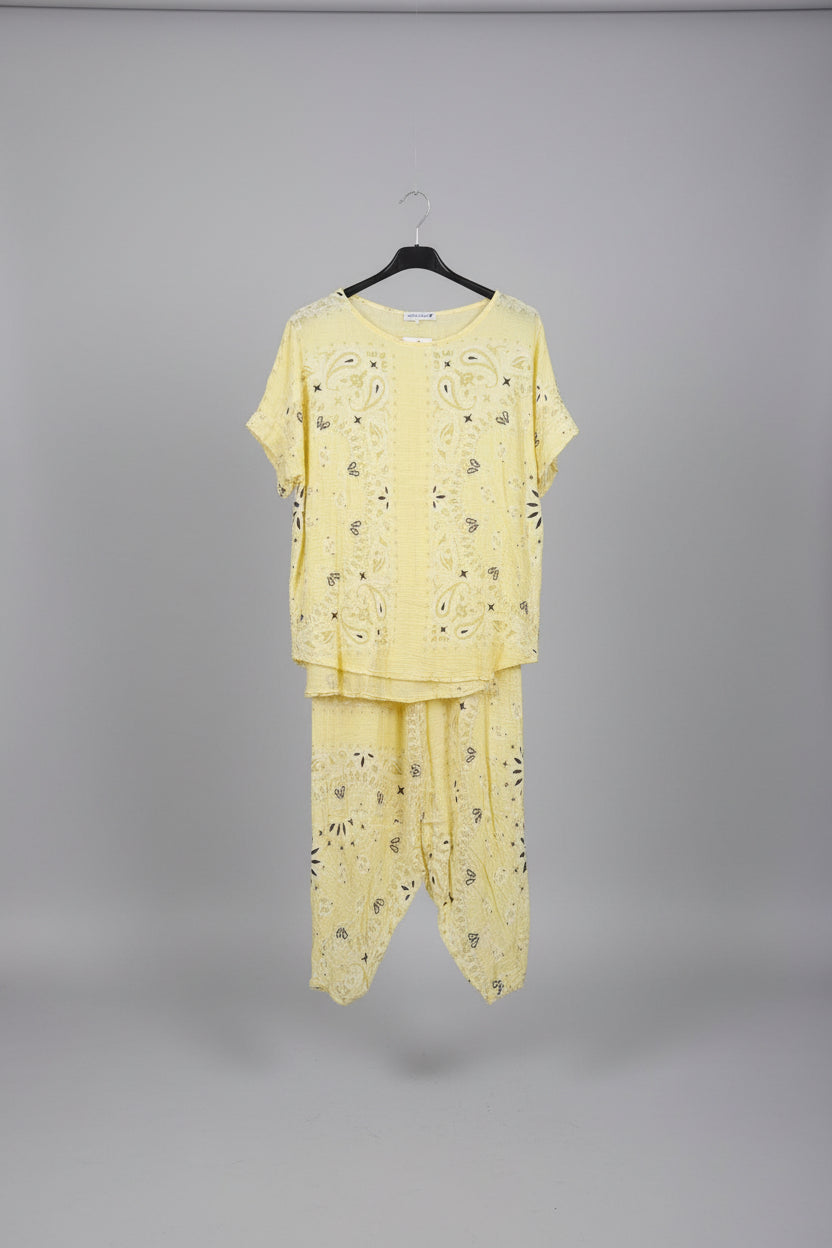 Waffle Fabric Co-ord Set – Hareem Style Trousers