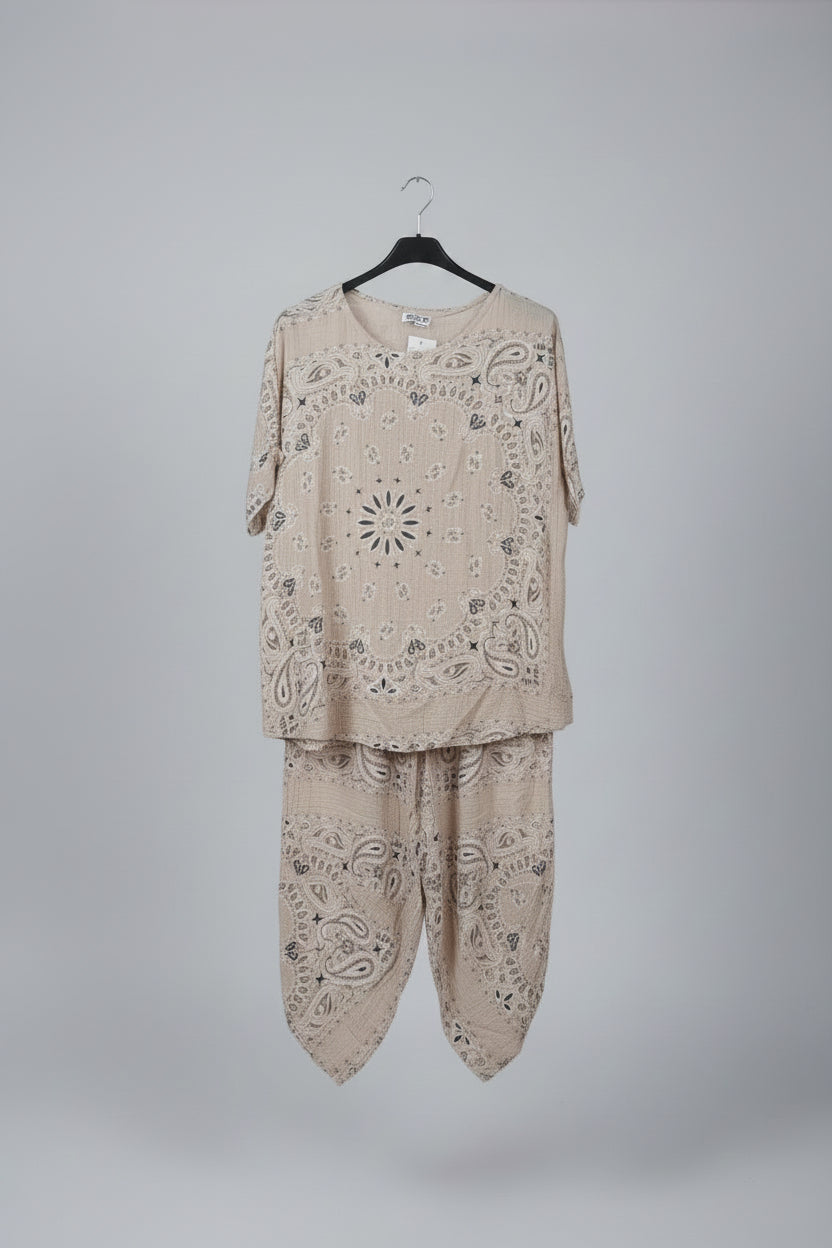 Waffle Fabric Co-ord Set – Hareem Style Trousers