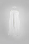 LUCY Linen Trousers with Side Pleating Detail