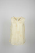 LOUISE Appliqué Leaf Cut Out Back Sleeveless Top