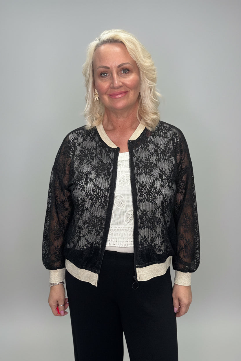 PRESLEY Lace Bomber Jacket
