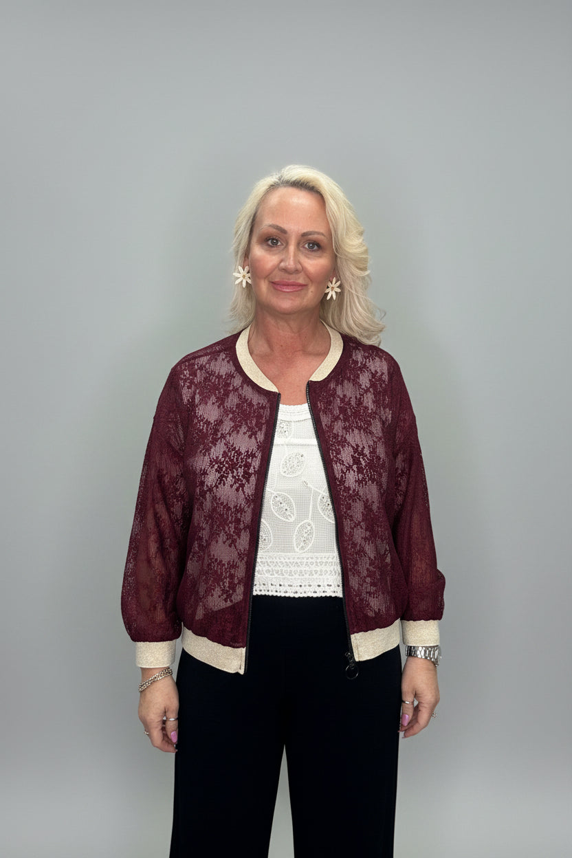 PRESLEY Lace Bomber Jacket