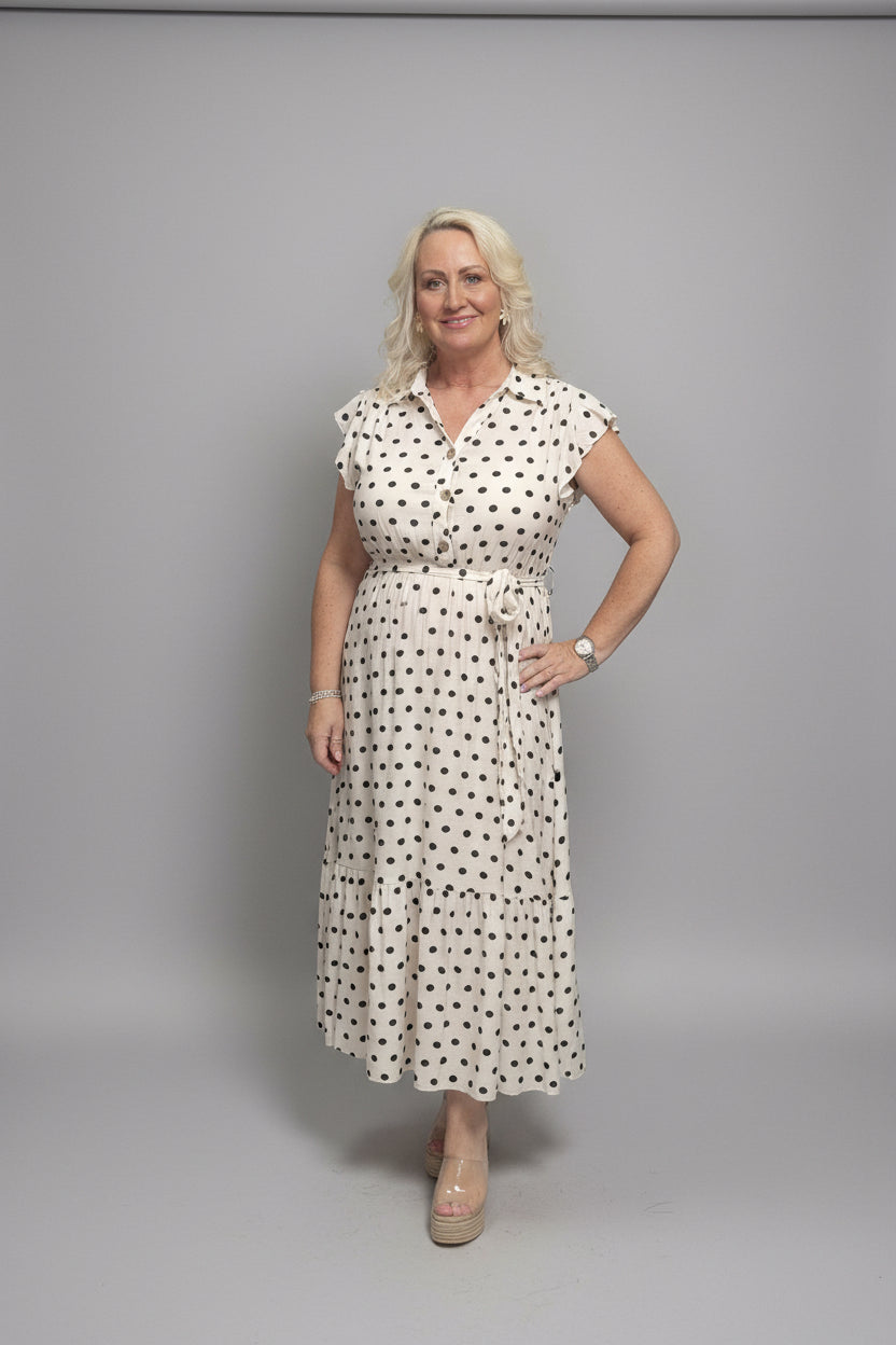 CHARLIE Polka Dot Maxi Dress