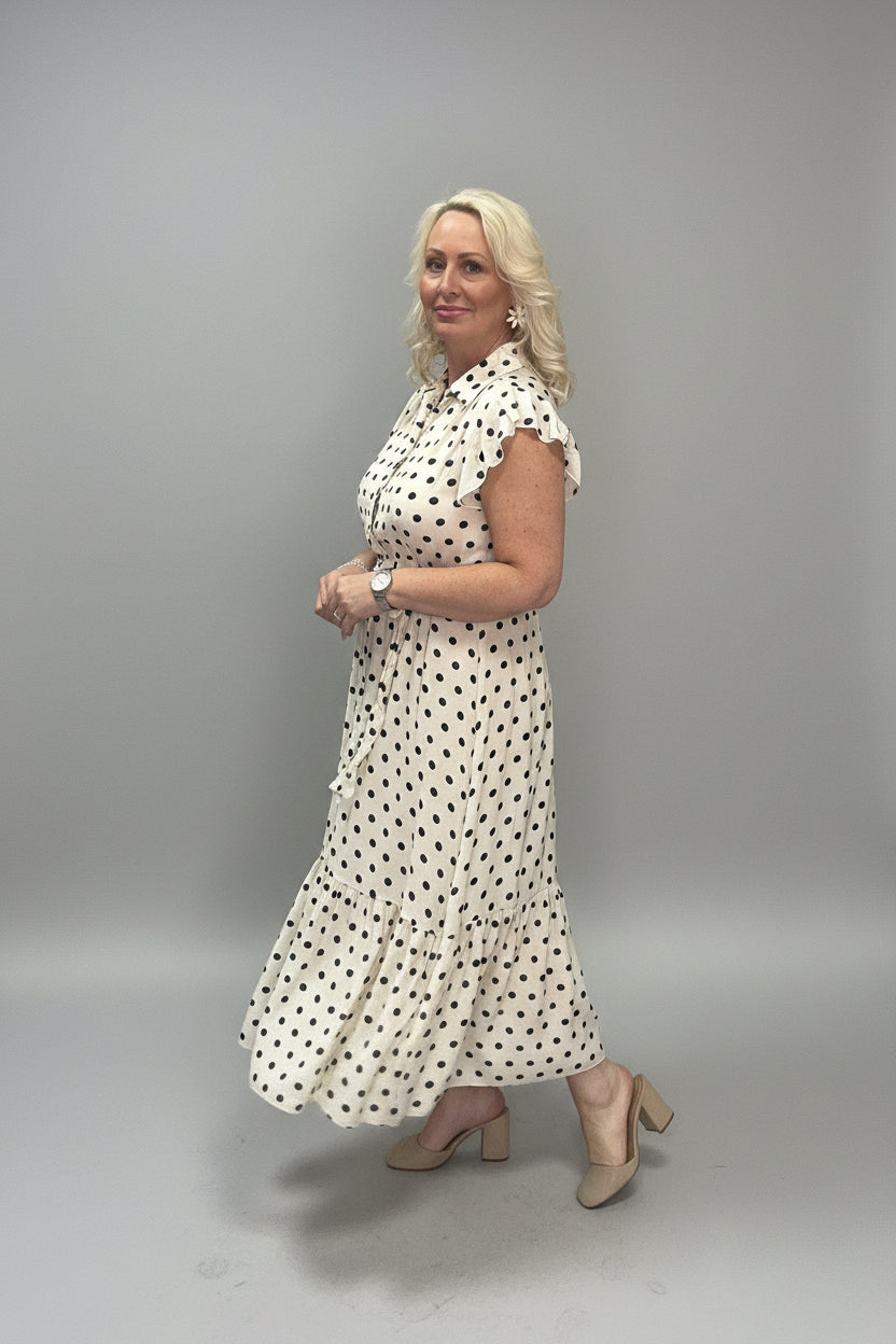 CHARLIE Polka Dot Maxi Dress