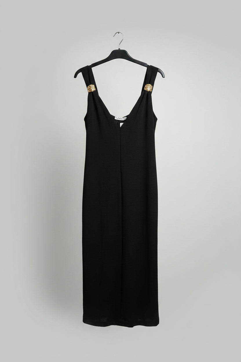 KIRSTY Gold Hardware Pleated Playsuit