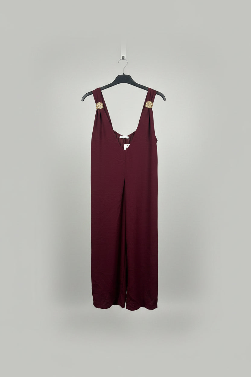 KIRSTY Gold Hardware Pleated Playsuit