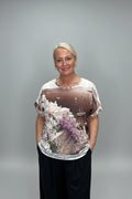 RIVIERA Coastal Print Boxy Short Sleeve Top