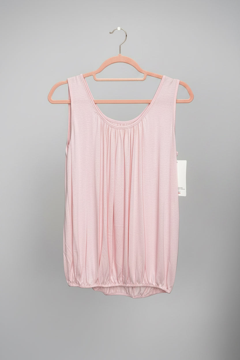 TINA Cotton Sleeveless Bubble Hem Vest