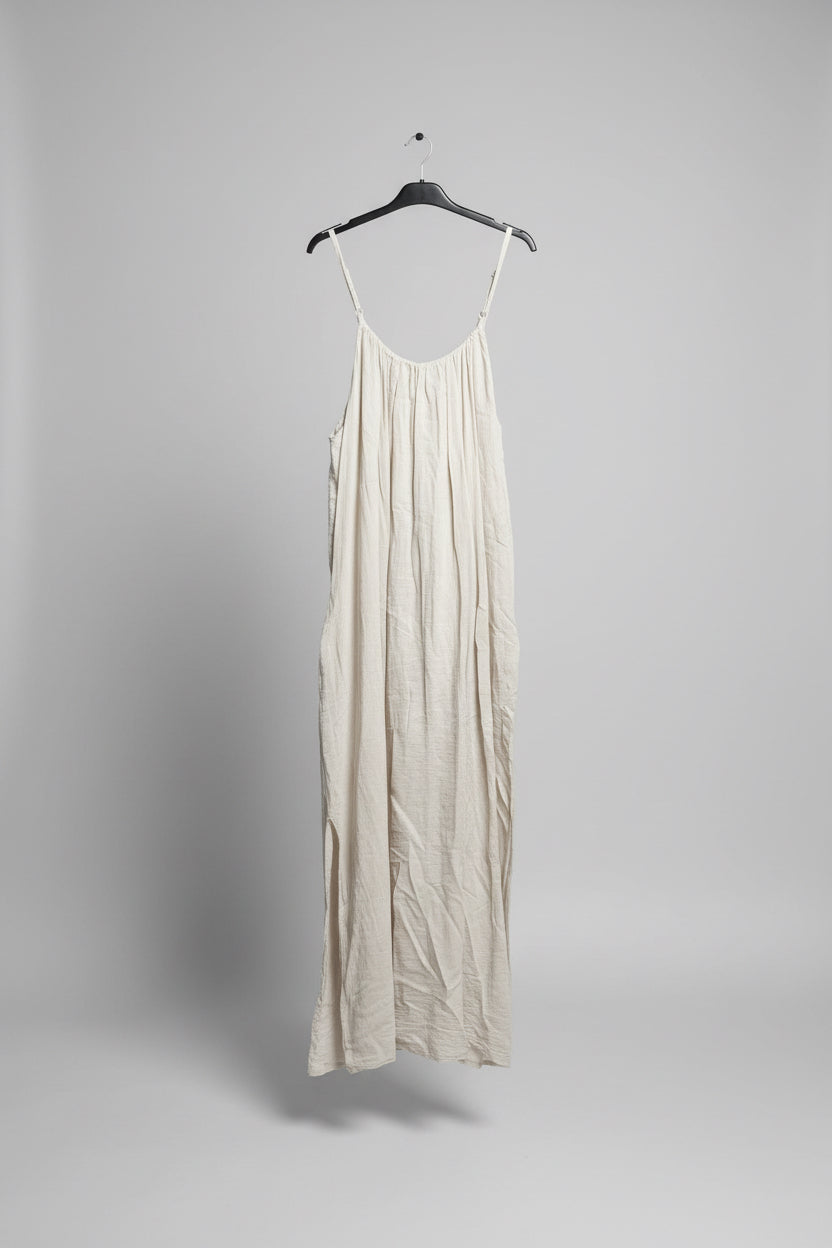 ZOLA Waffle Fabric Strappy Maxi Dress with Side Split