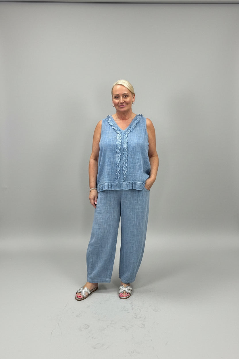 Yasmin 100% Cotton Barrel Shape Trouser