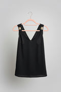 LINDA Lightweight Vest Top with Gold Hardware